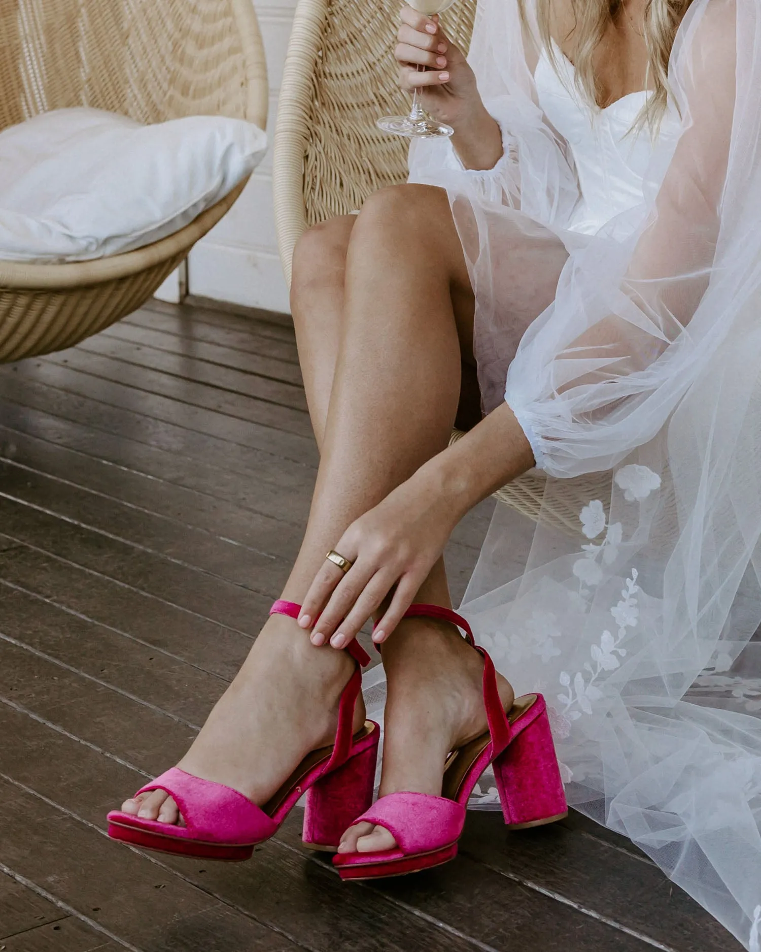 MOONDANCE - FUCHSIA PINK WEDDING PLATFORMS