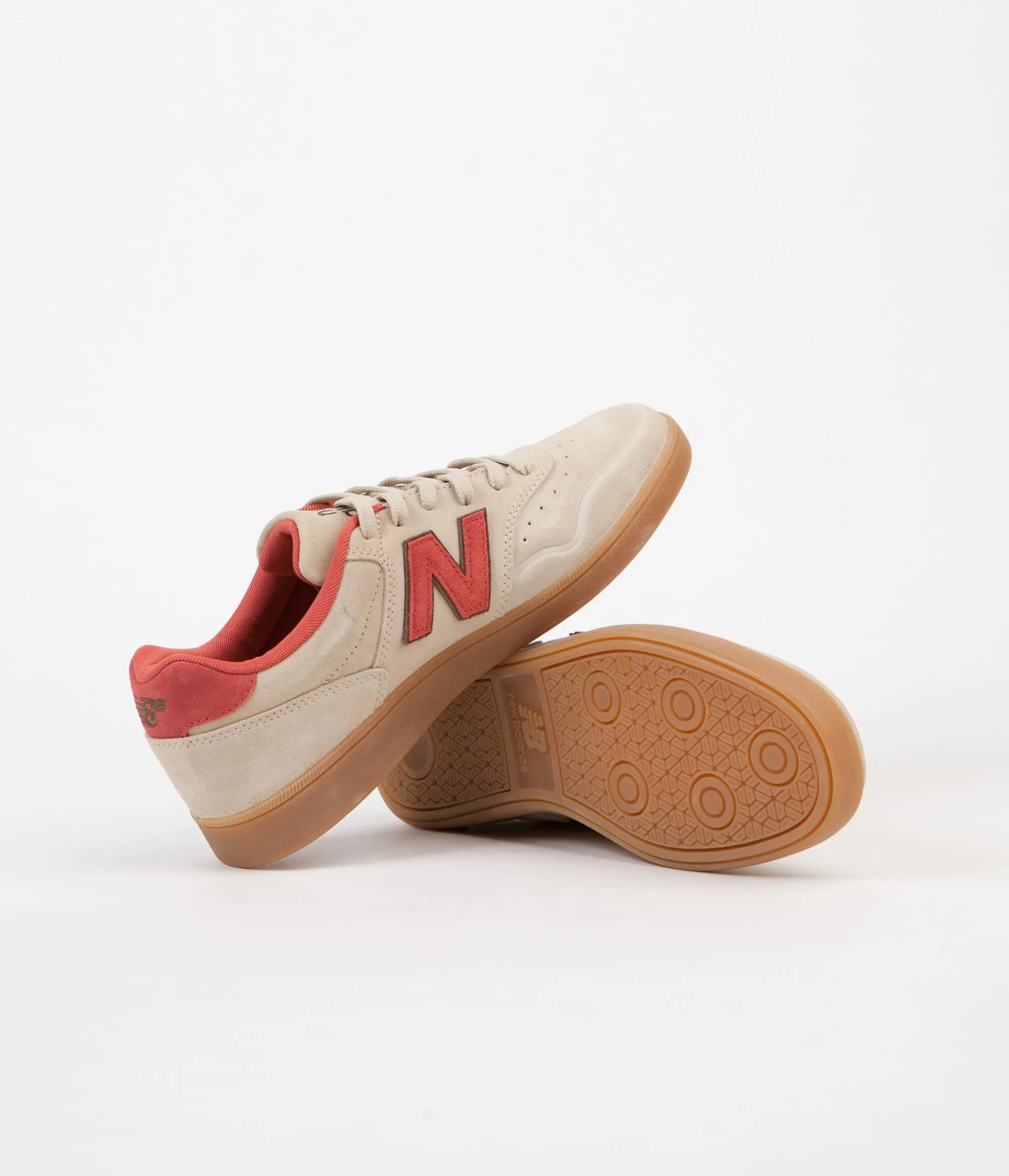 New Balance 288 Suede Shoes - Sand / Brick Red