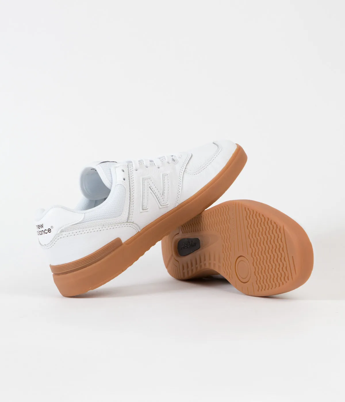 New Balance Pro Court 574 Shoes - White / White / Gum