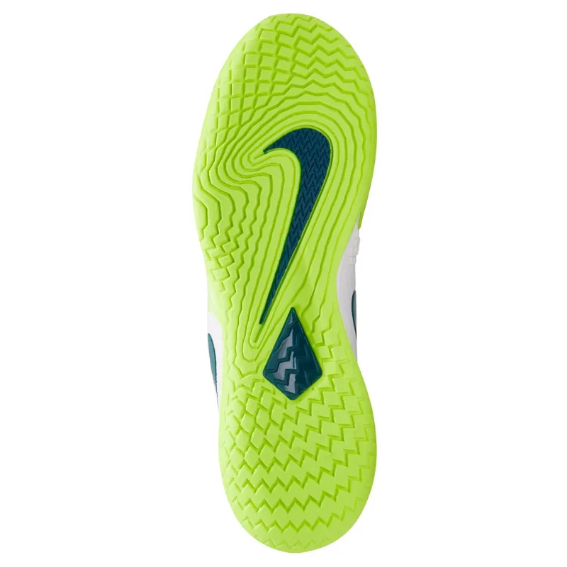 Nike Court Rafa Zoom Vapor Cage 4  Men Hard Court Tennis Shoes - White/Geode Teal-Volt