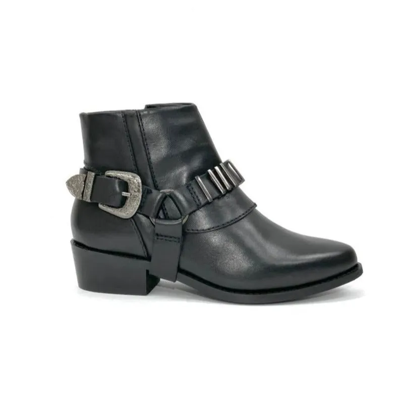 Norah Black Western Bootie