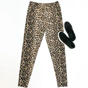 Plus Sizes | Quick Fix Wide Band Leopard Print Leggings