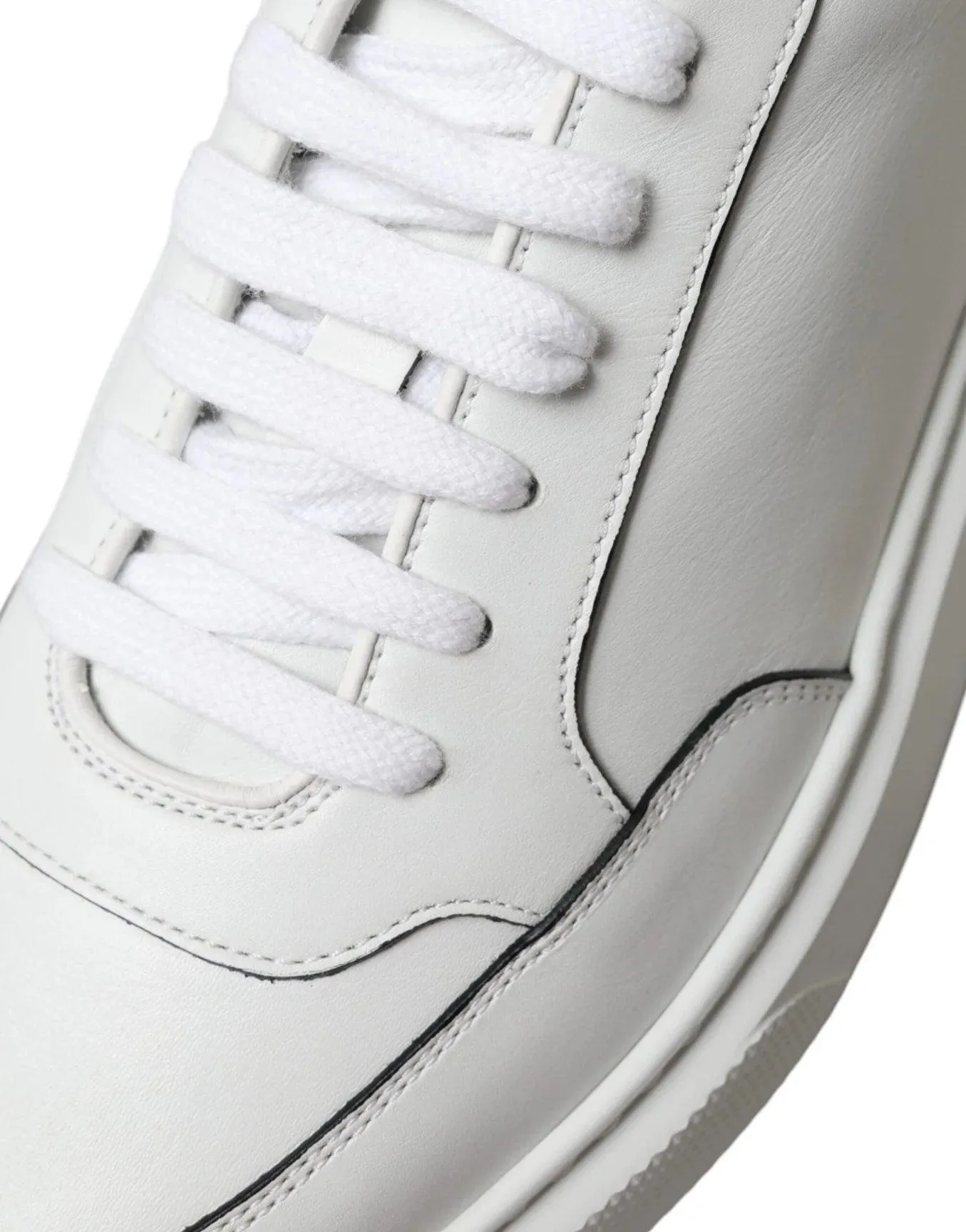 Prada Men's White Leather Montana Sneakers