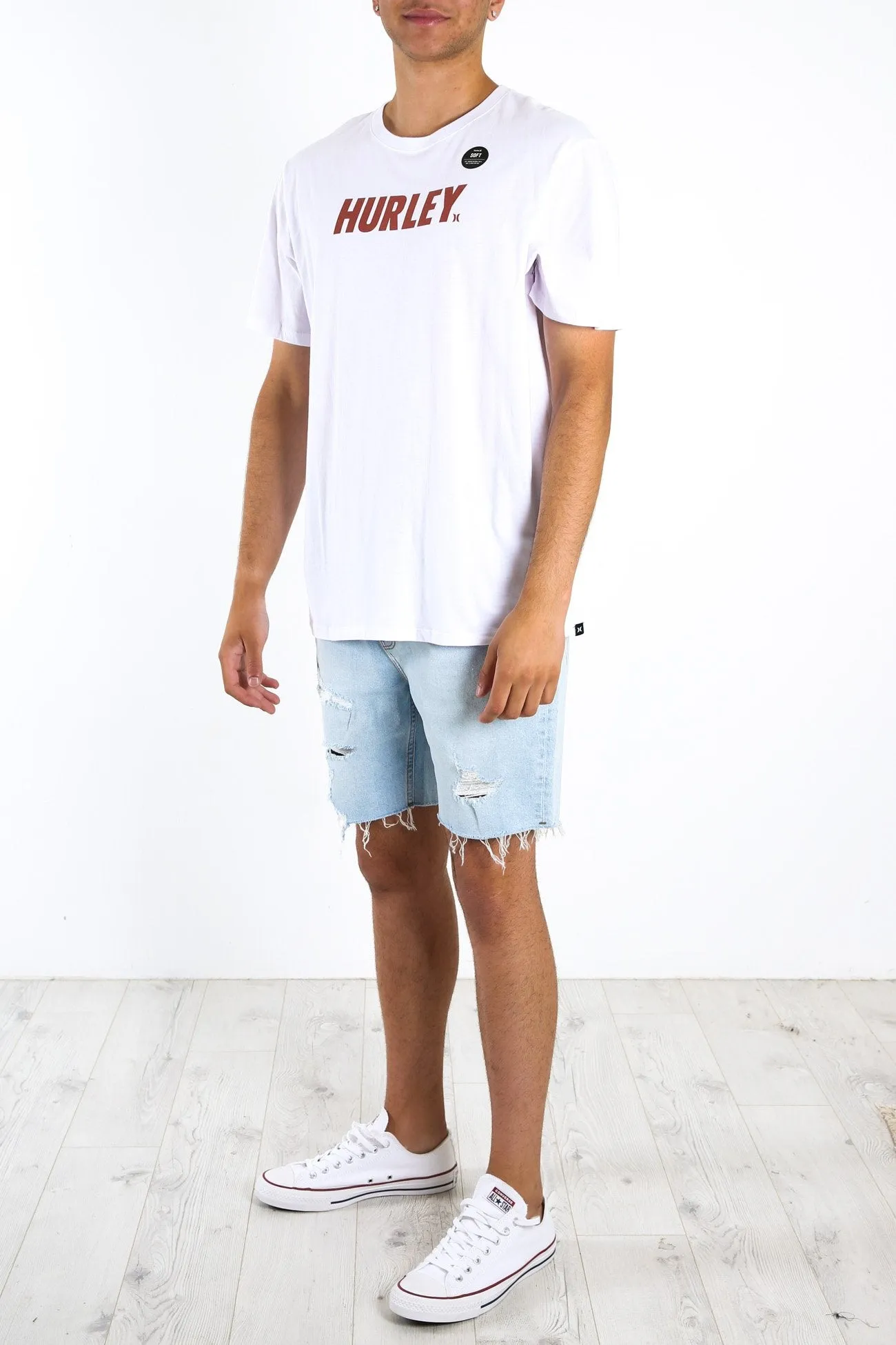 PRM Fastlane T-Shirt White Clay Stone Red