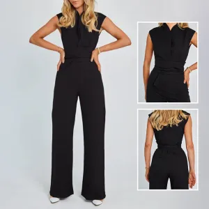 Ärmelloser Jumpsuit mit weitem Bein für Damen