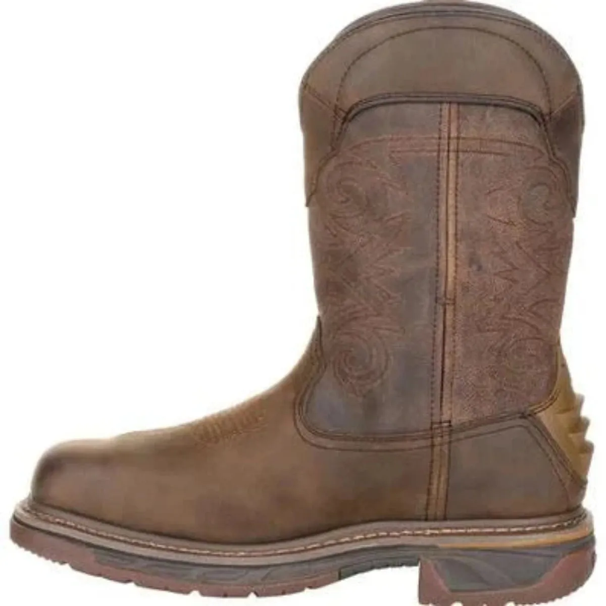 Rocky Iron Skull Men's Internal Met Guard Western Boots Rkw0288 In Brown