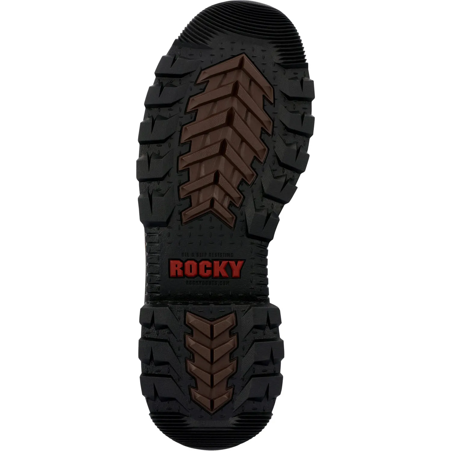 Rocky Mens Rams Horn WP Pull-On Crazy Horse Leather Work Boots