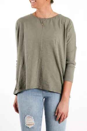 Sara Long Sleeve Top Khaki