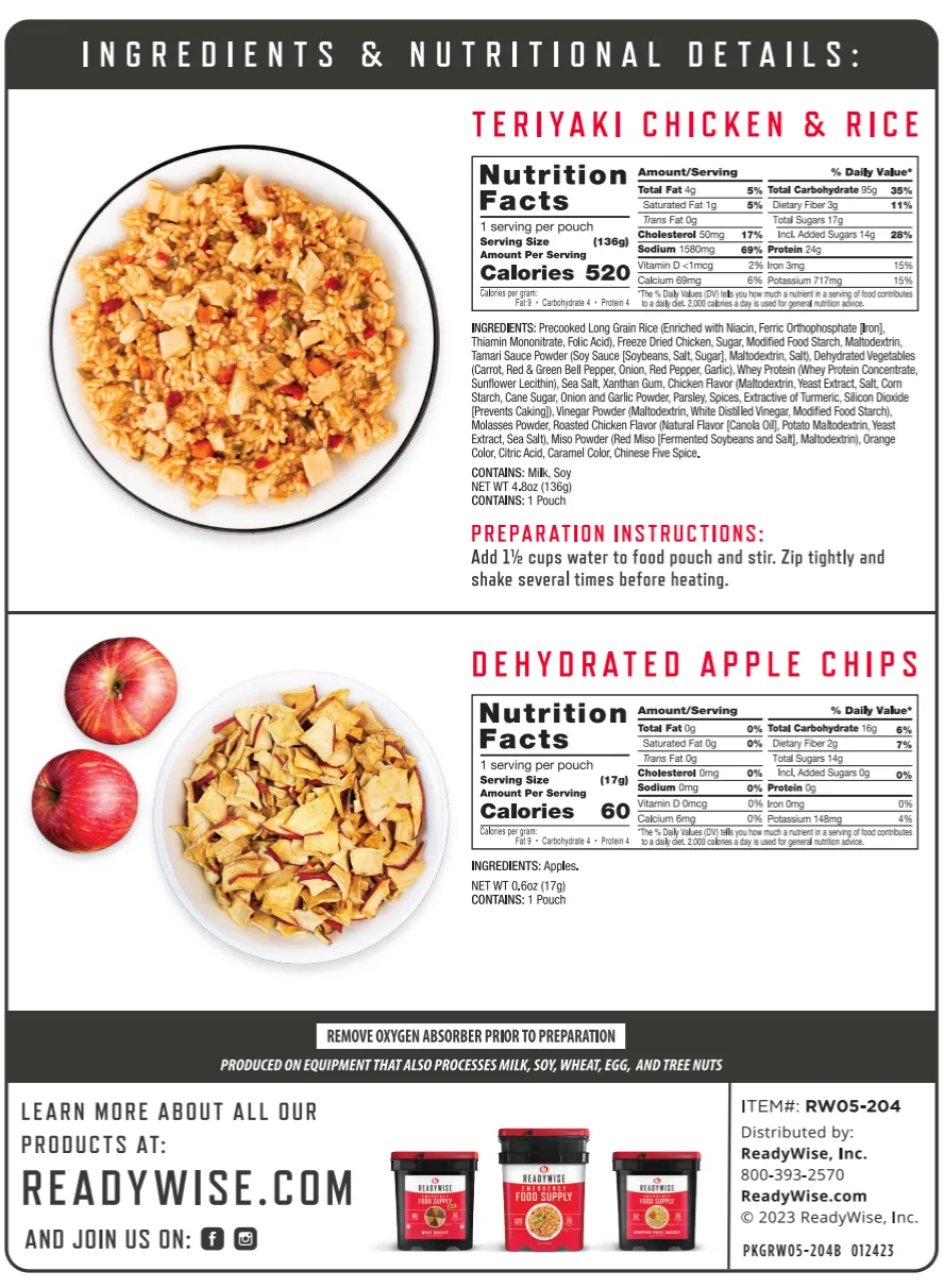 Self Heating Kit - Teriyaki Chicken and Rice   Snack