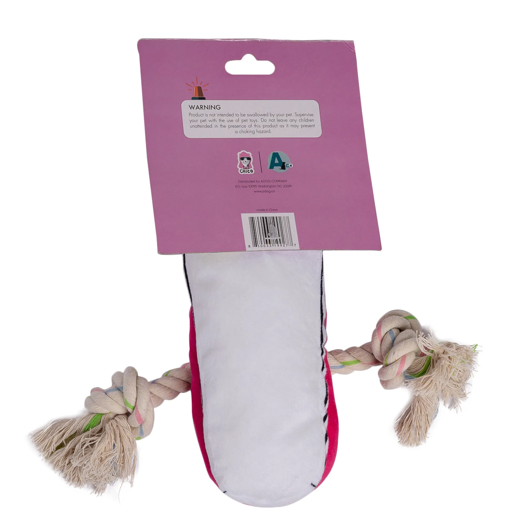 Squeaking Comfort Plush Sneaker Dog Toy - Pink