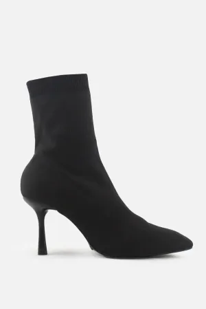 Stradivarius Stilettos Heels Sock Boots | Textile