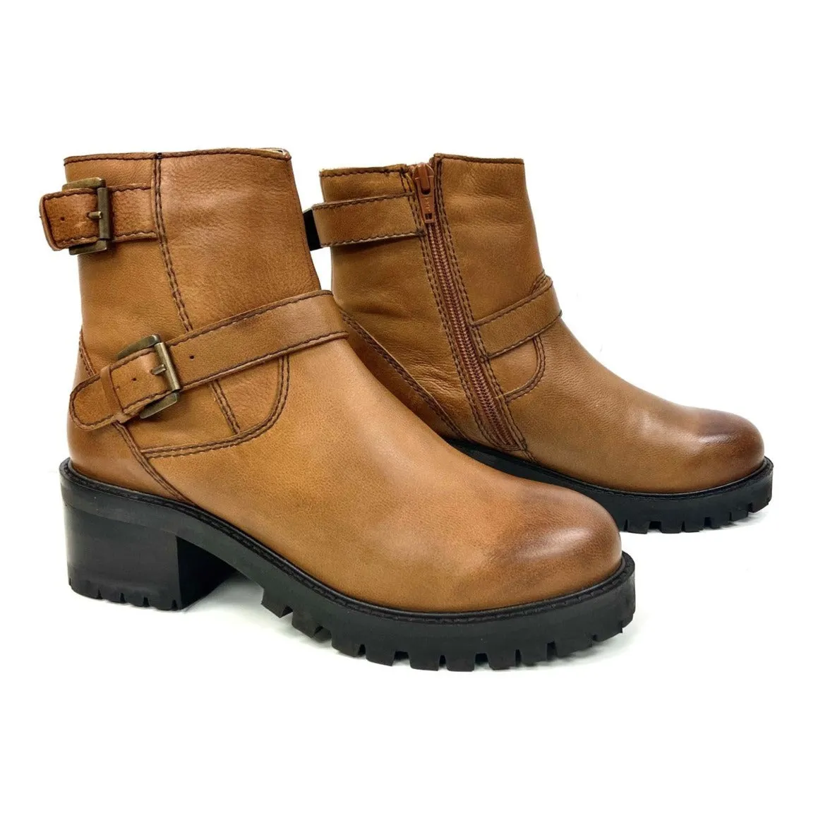 Terminator Tan Platform Bootie