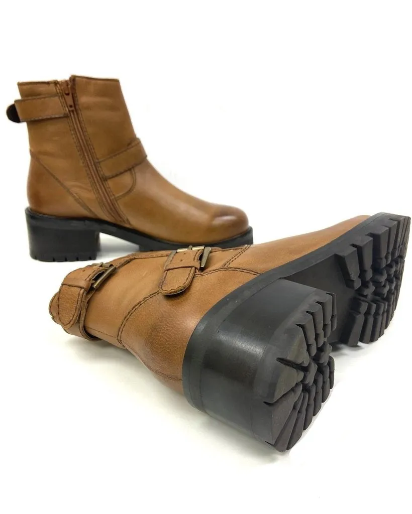 Terminator Tan Platform Bootie