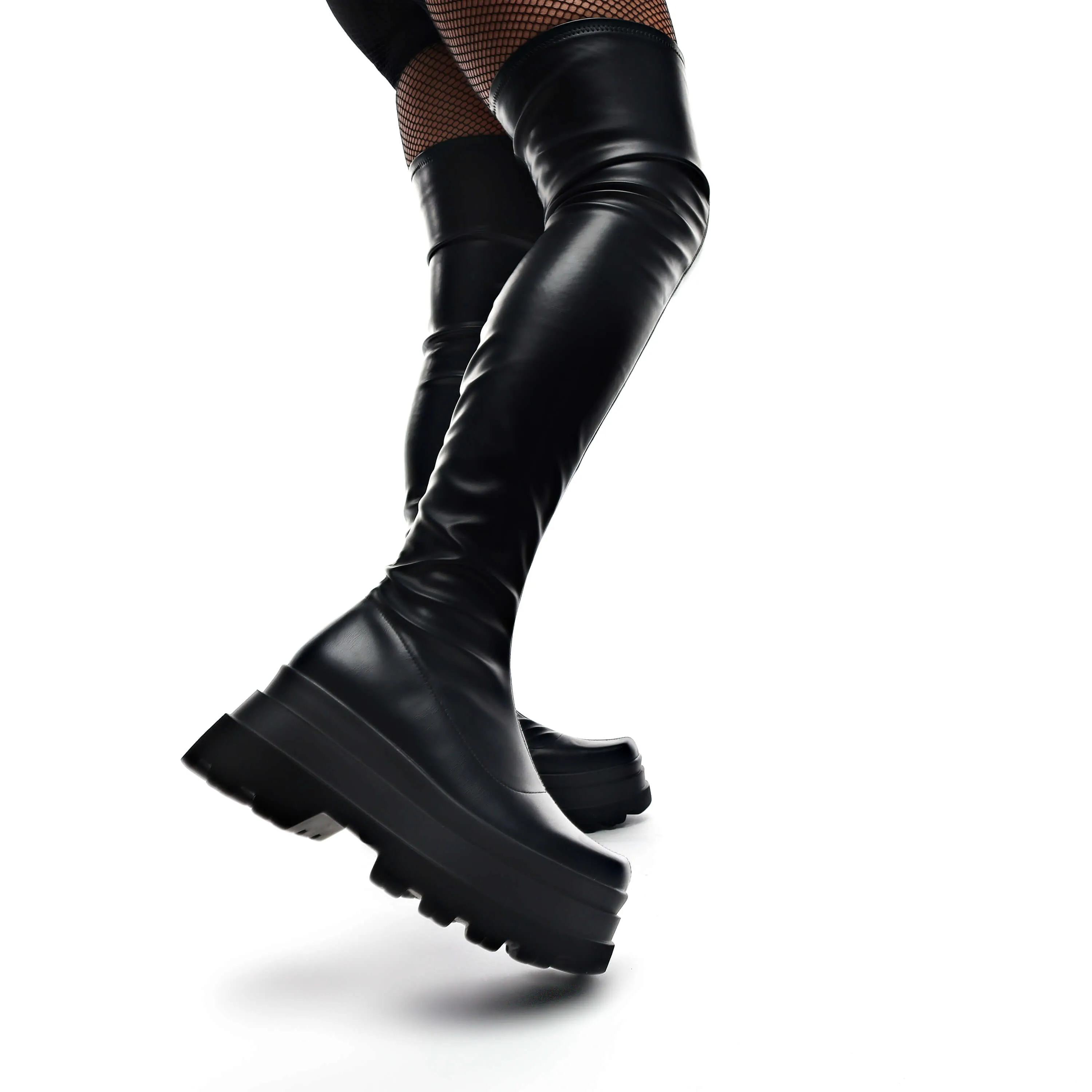 The Elevation Plus Size Thigh High Boots