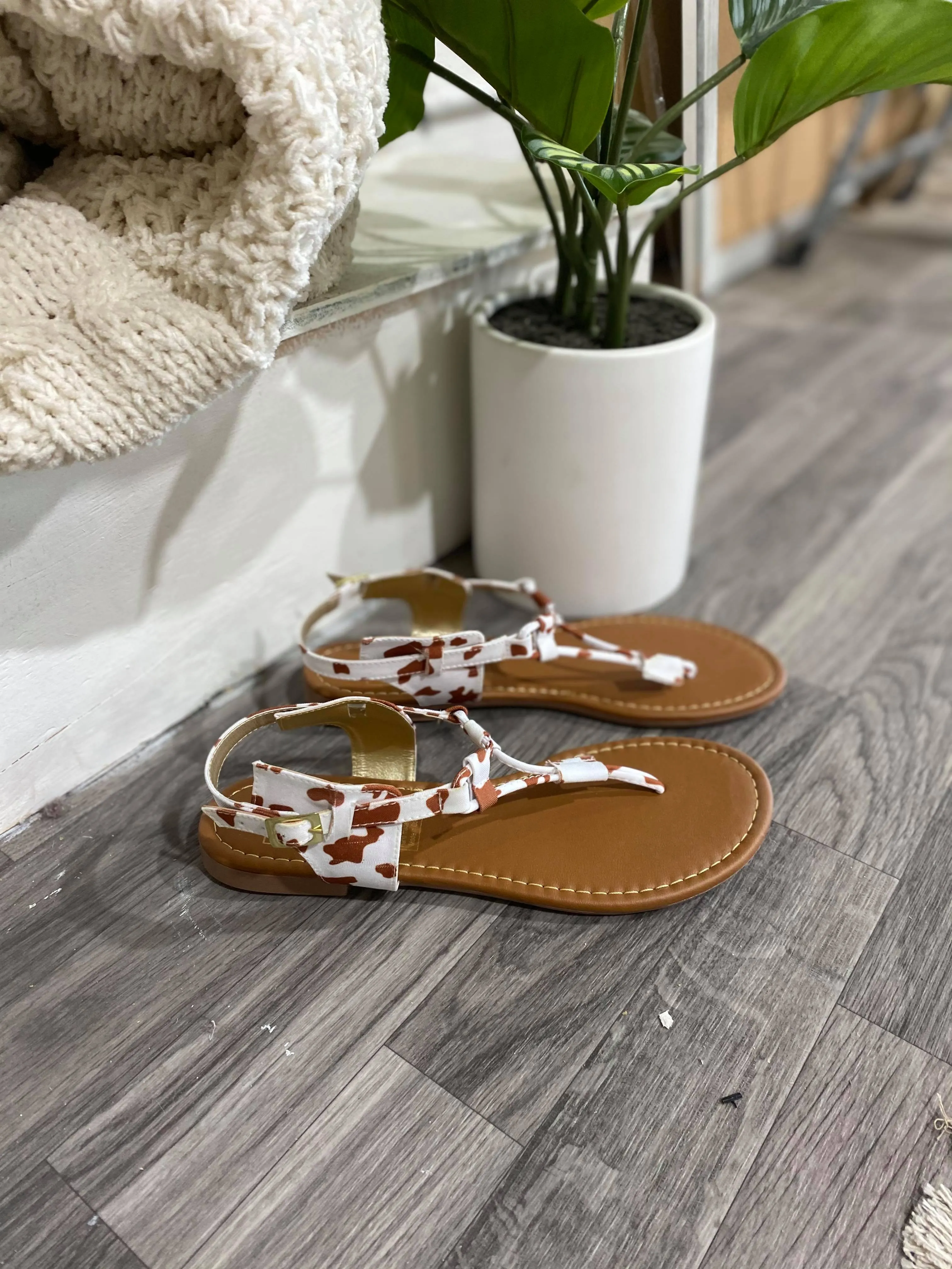 The Miami Cow Print Sandals | FINAL SALE