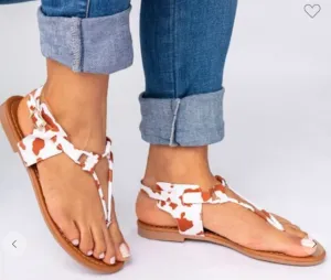 The Miami Cow Print Sandals | FINAL SALE