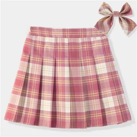 Toddler Girl Plaid Pleated Skirt Dress