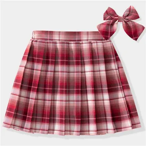 Toddler Girl Plaid Pleated Skirt Dress