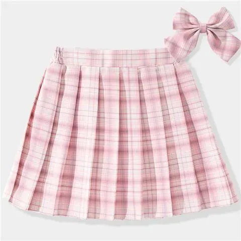 Toddler Girl Plaid Pleated Skirt Dress