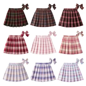 Toddler Girl Plaid Pleated Skirt Dress