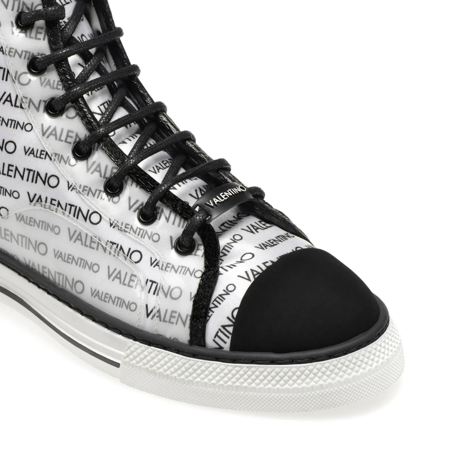 VALENTINO High Top Sneaker in white fabric