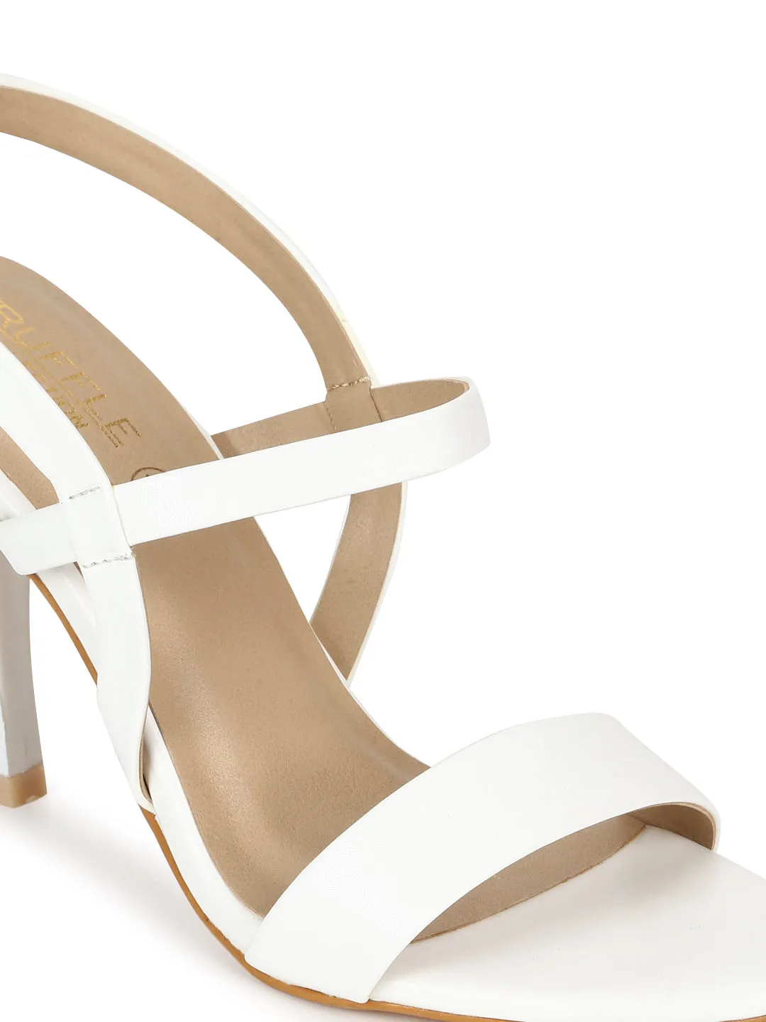 White PU Strappy Stilettos With Back Strap (TC-SLC-B-76-WHT)