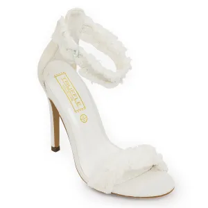 White Satin Stiletto High Heel