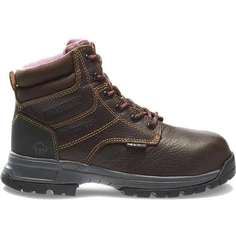 Wolverine Women's Piper 6" Comp Toe WP EH Work Boot - Brown - W10180