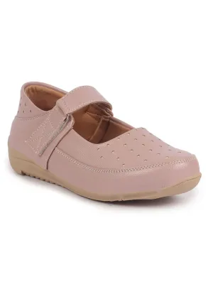 Women Purple Adjustable Strap Hook and Loop Round Toe Slip On Shoes|Casual Shoe|Office Shoe|Comfortable Shoe