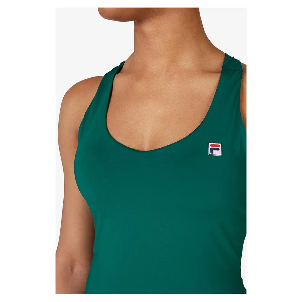 Women`s Racerback Tennis Tank Malachite and Viridis