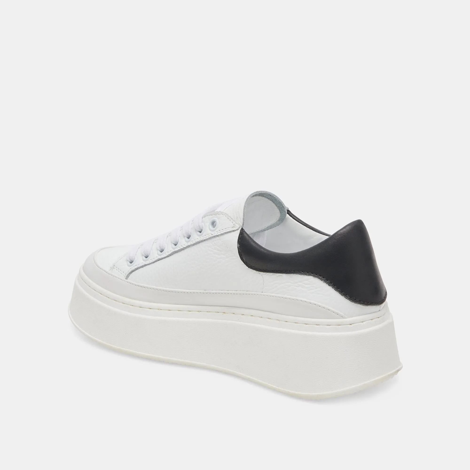 WYETT SNEAKERS WHITE BLACK LEATHER