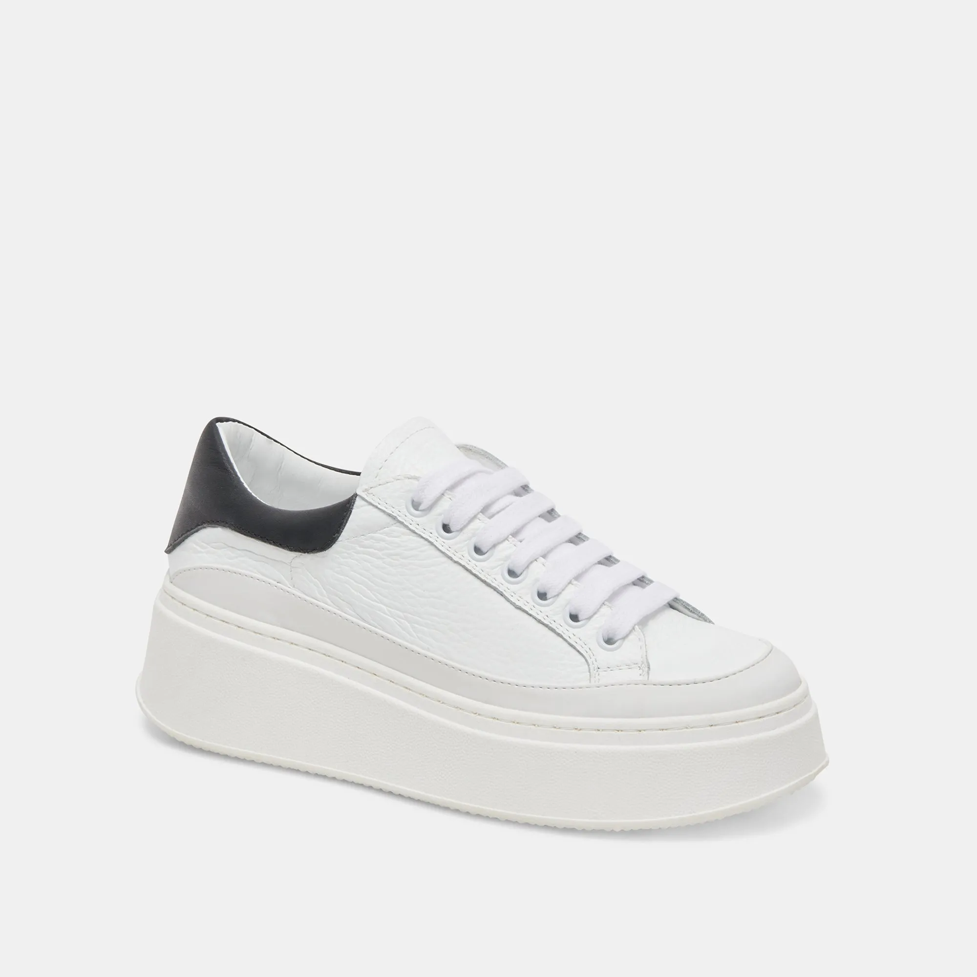 WYETT SNEAKERS WHITE BLACK LEATHER